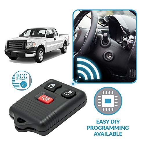 Replacement for Keyless Entry Car Key Fob Vehicles That Use 3 Button 1 Pack