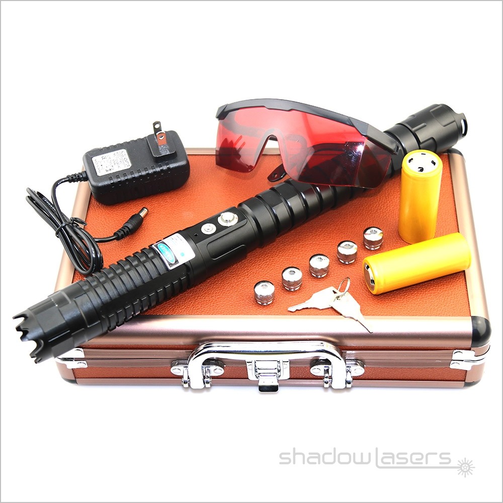 Adjustable Focus 520nm Laser Pointer Light Visible Beam Laser Flashight+Case