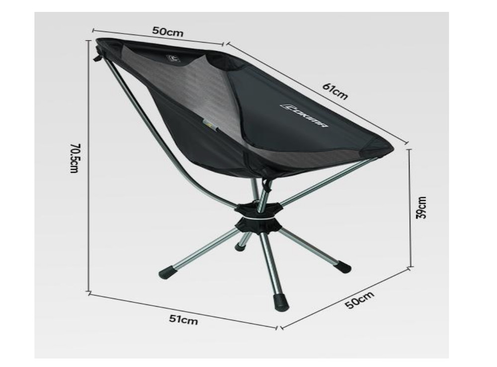 Medium Black Outdoor Folding Chair by Cokima