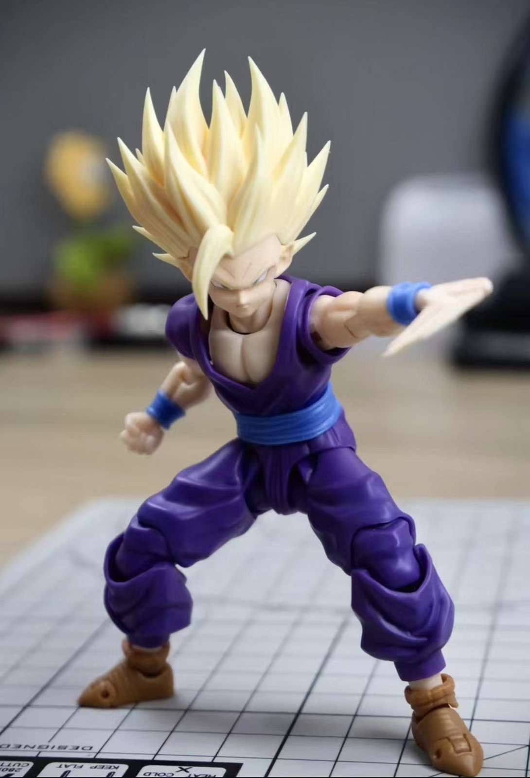 Air x HM Studio AH006 ssj2 Gohan 1/12 shf yellow Hair Head Sculpt Accessories