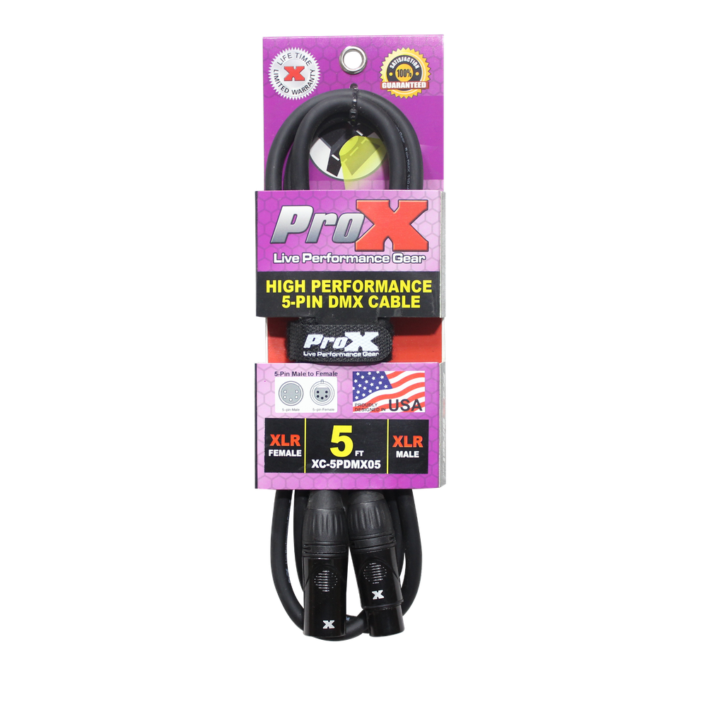 30 DMX Cables 5 Pin 5' ft Stage Lighting Light Shielded Cables