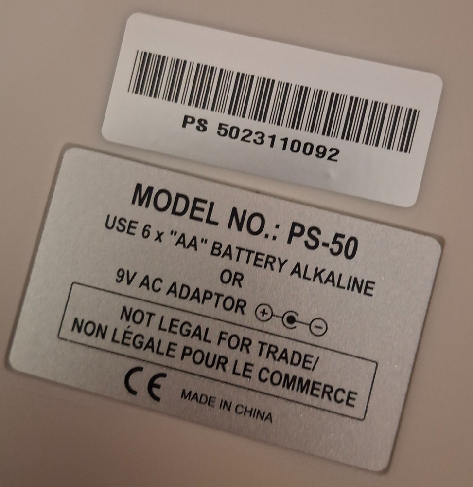 Penn Scale PS-50 Portion Control Scale Digital Kitchen Scale *Missing Pieces*