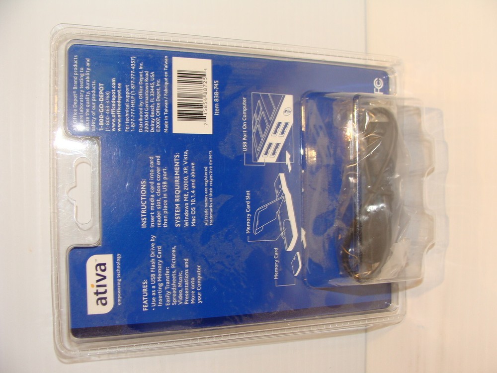 ATIVA MEMORY STICK DUO MEMORY CARD USB DRIVE