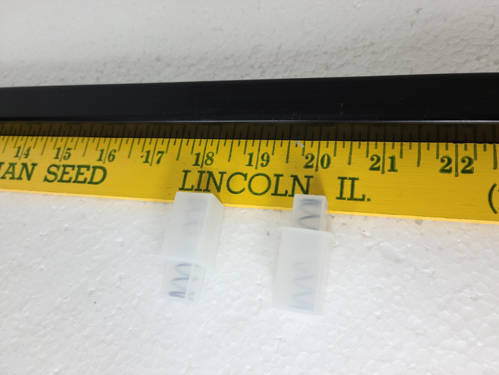 Vintage Black Towel Bar Rod Plastic Spring Rack 24 inch Mid Century Modern Retro