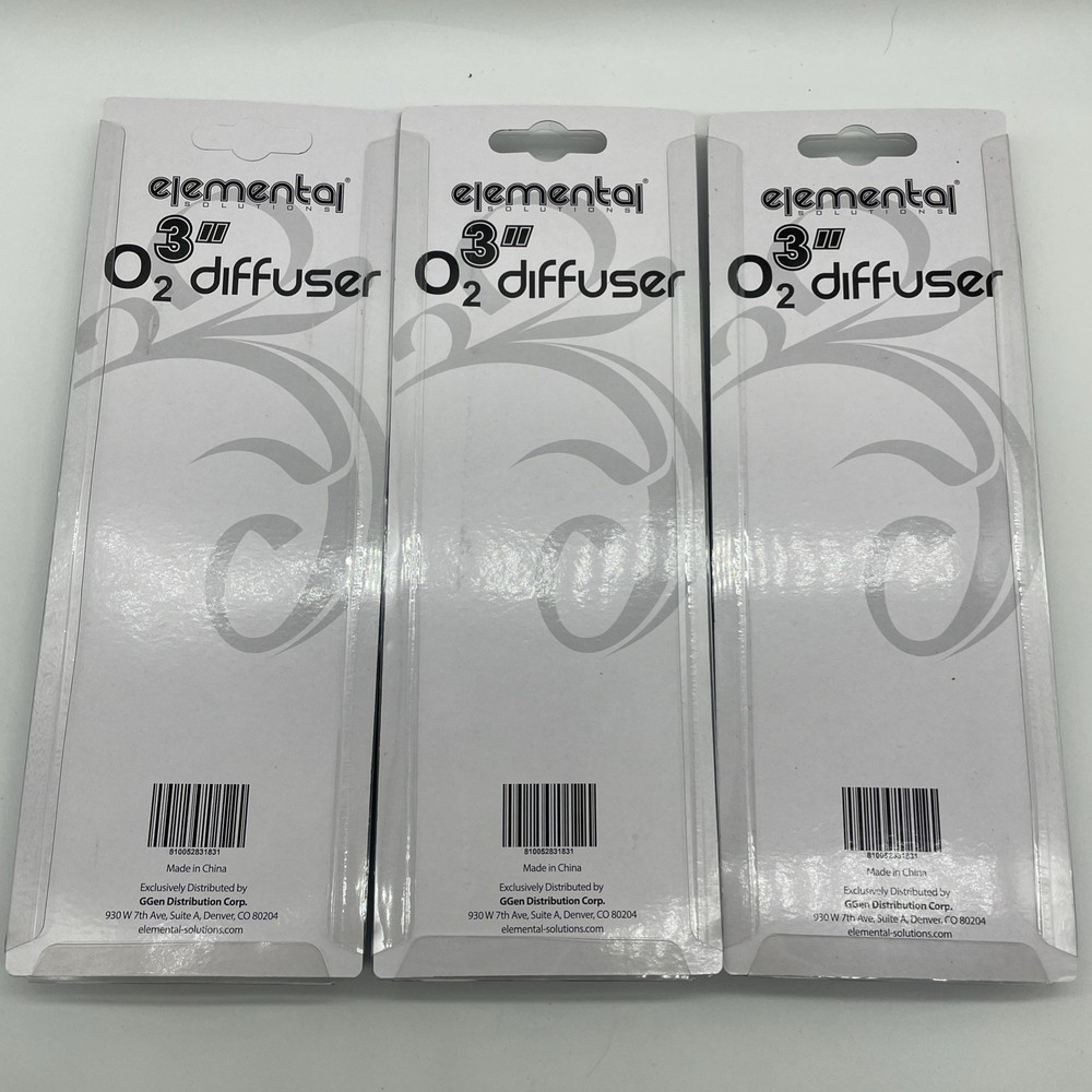 Elemental Solutions 3” O2 Diffuser Hydroponics/Aquarium Bubble Wall 30” (3-Pack)