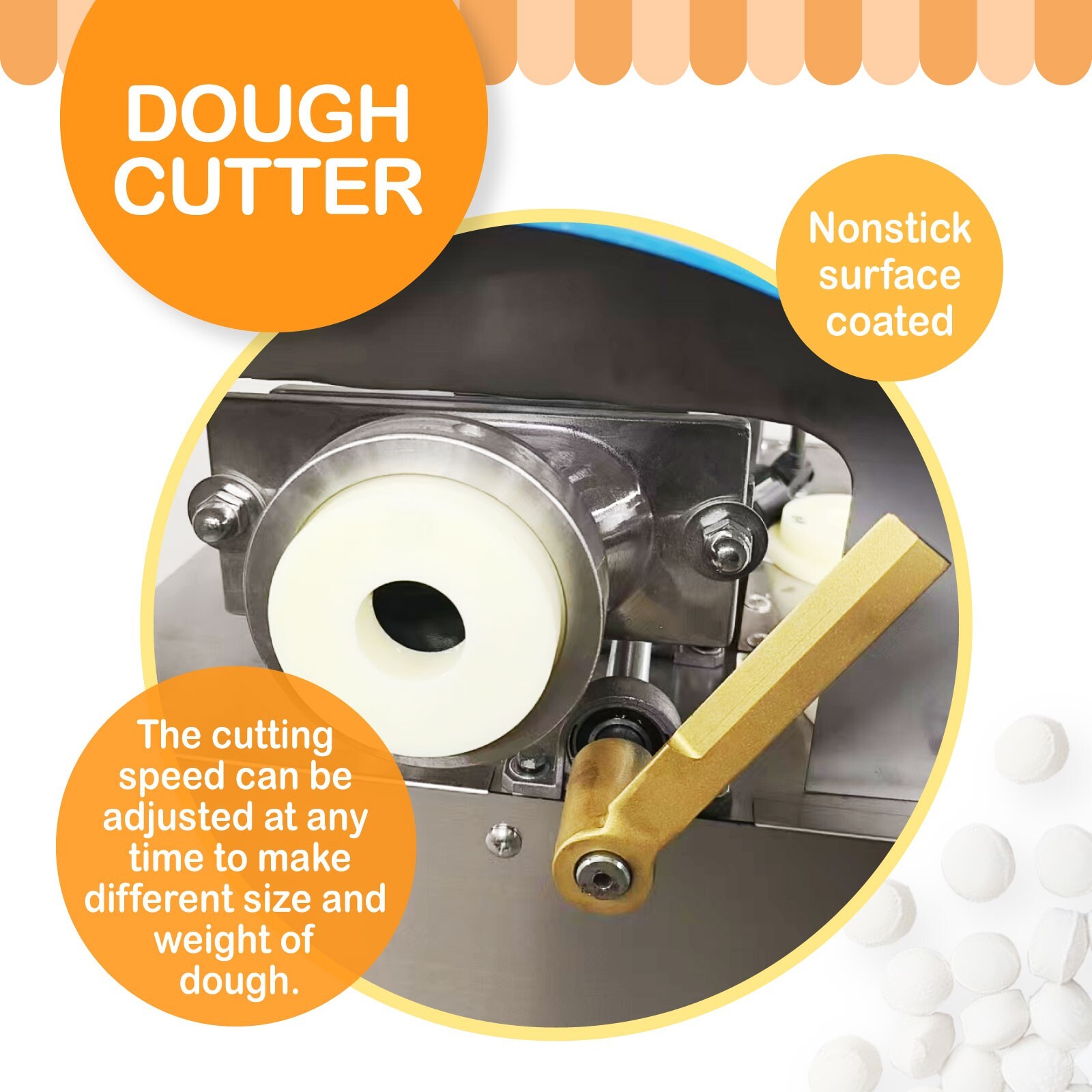 Kolice Commercial Dough Divider, Dough Cutting Machine-15 Molds,1-500g adjusted