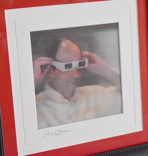 FAB MICHAEL BROWN SIGNED ORIGINAL 3-D ARTWORK WITH MULTIPLE CHANGING IMAGES