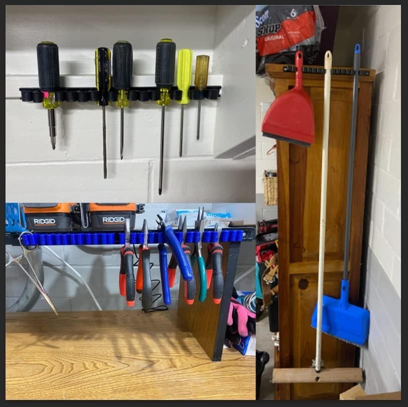 4-Piece Wall-Mounted Screwdriver & Wrench Organizer | Efficient Tool Storage
