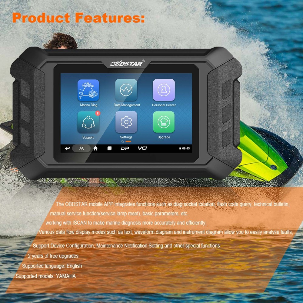 OBDSTAR ISCAN for YAMAHA Marine Diagnostic Code Read Clear Data Flow Action Test