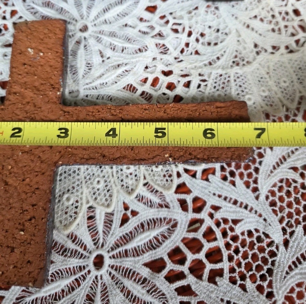 Mid-Century Modern Red Glazed Ceramic Cross
