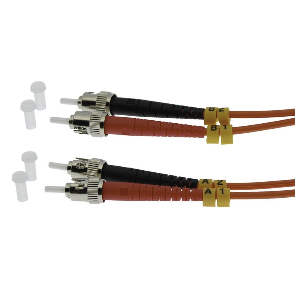 5M ST-ST Duplex Multimode 62.5/125 Fiber Optic Optical Patch Cord Cable OFNR