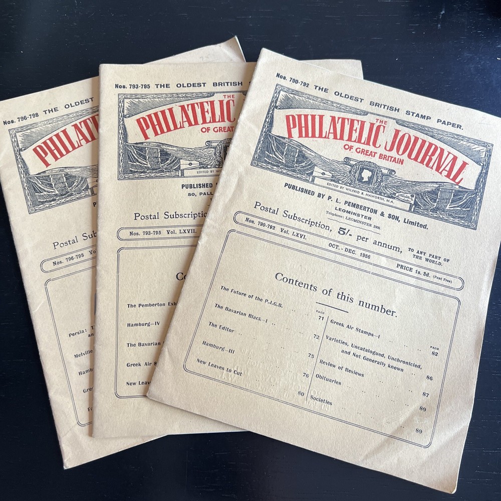 The Philatelic Journal Of Great Britain - 3 Issues - 1956-1957