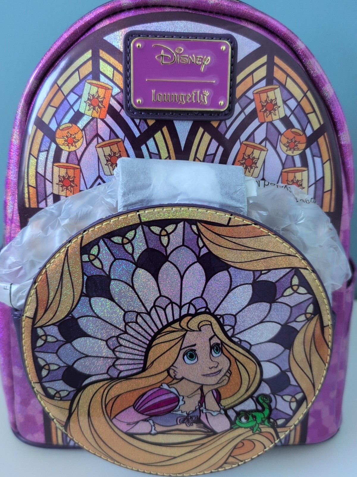 Loungefly Disney Princess Stained Glass Collection: Rapunzel Mini-Backpack NWT