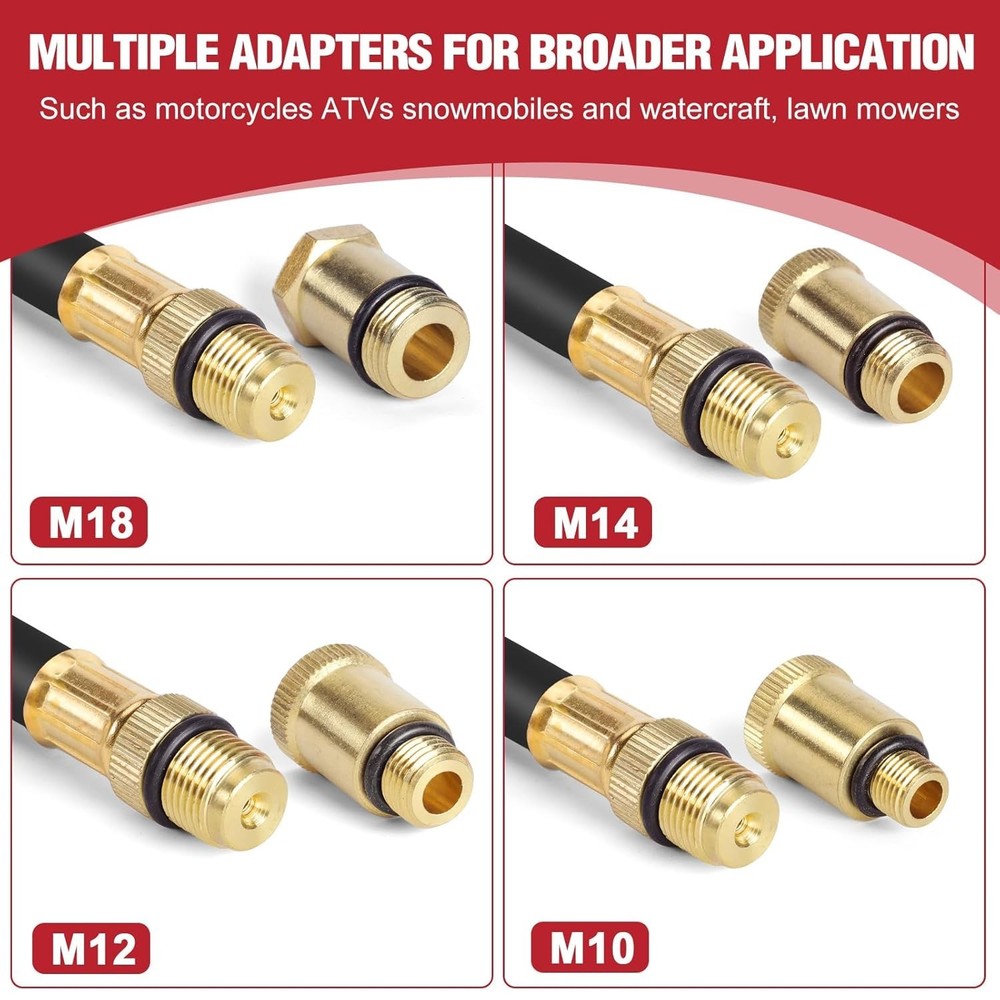Versatile 9pcs Compression Tester & Spark Plug Tool - 300PSI for Auto/Motorcycle