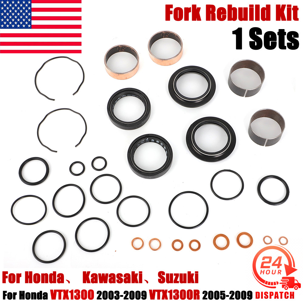Fork Rebuild Kit FORK BUSHING & SEAL KIT For Honda VTX1300 VTX1300R CB1100 US