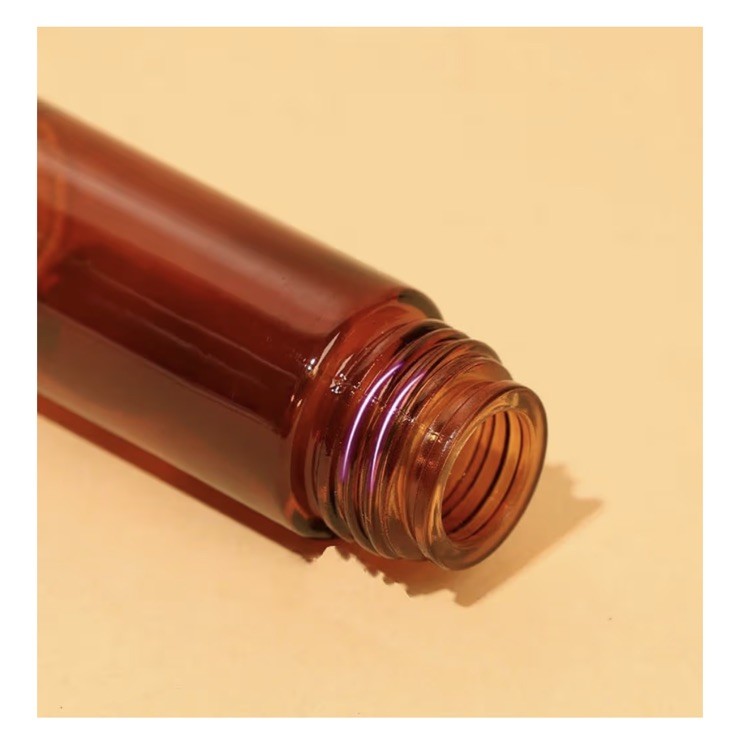 2 Pcs 50ml Amber Glass Roll On Bottles - Empty Refillable Rollerball Containers