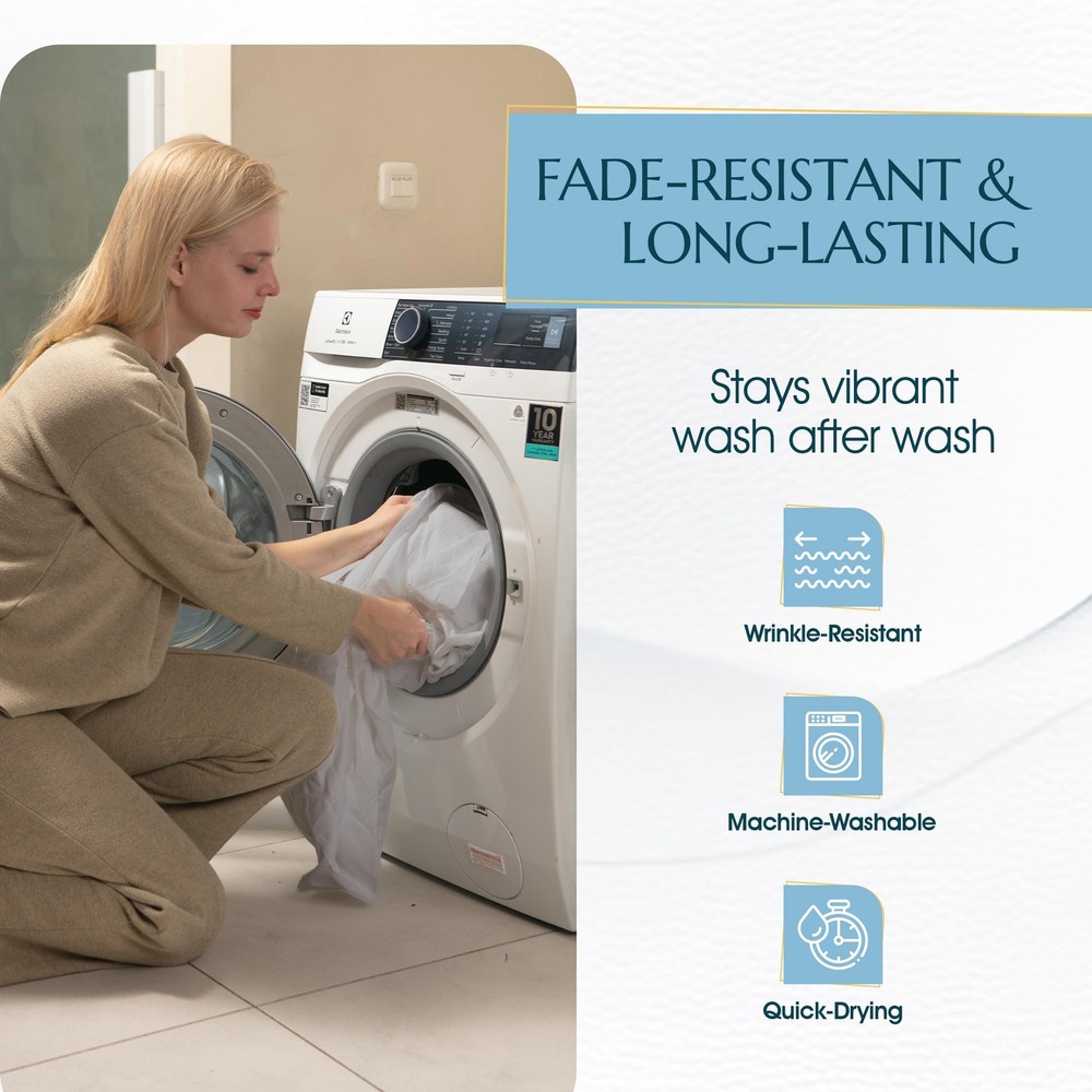 Stych Loom Queen Sheet Set – 4-Piece Soft Microfiber Sheets Set with Flat F...