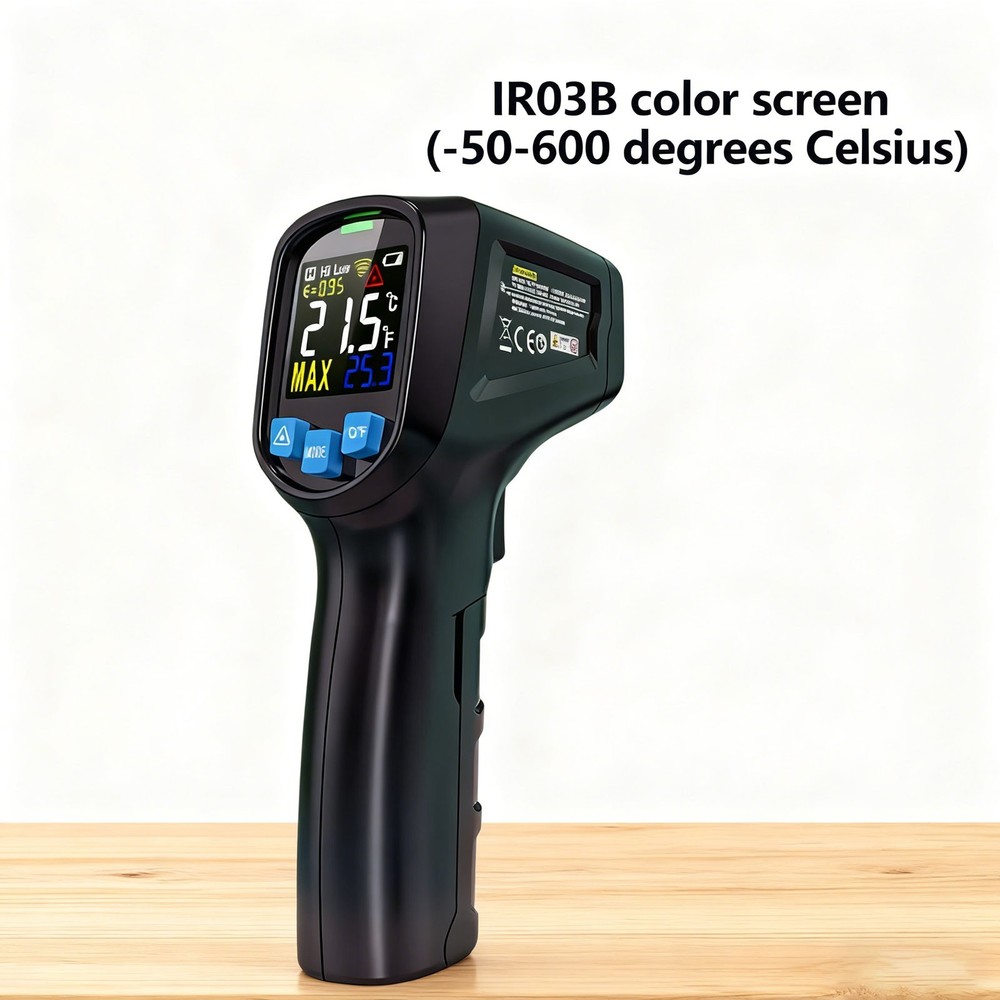 Digital Infrared Thermometer -50-600℃ Humidity ℃ ℉ Unit Temperature Meter