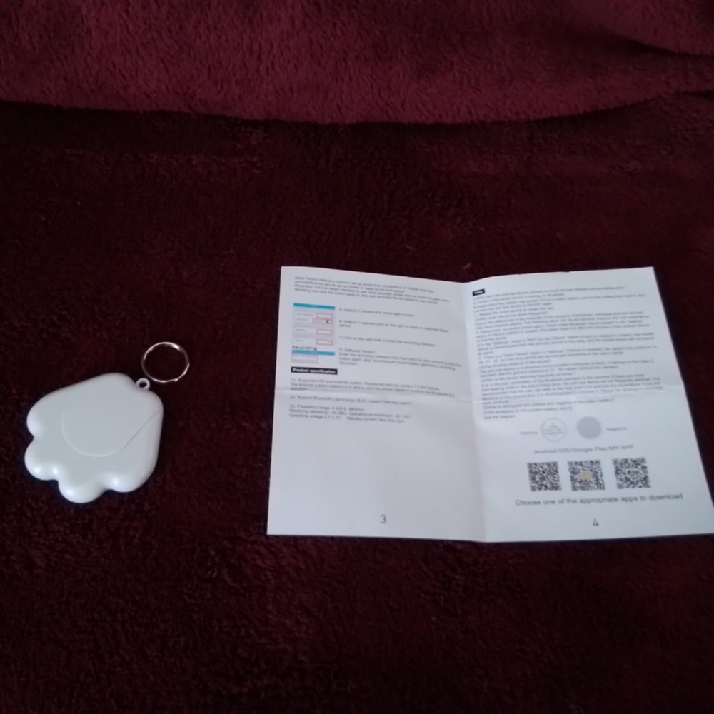 Mini Tracker Tags 2Pack- For Pets Bluetooth Location Device