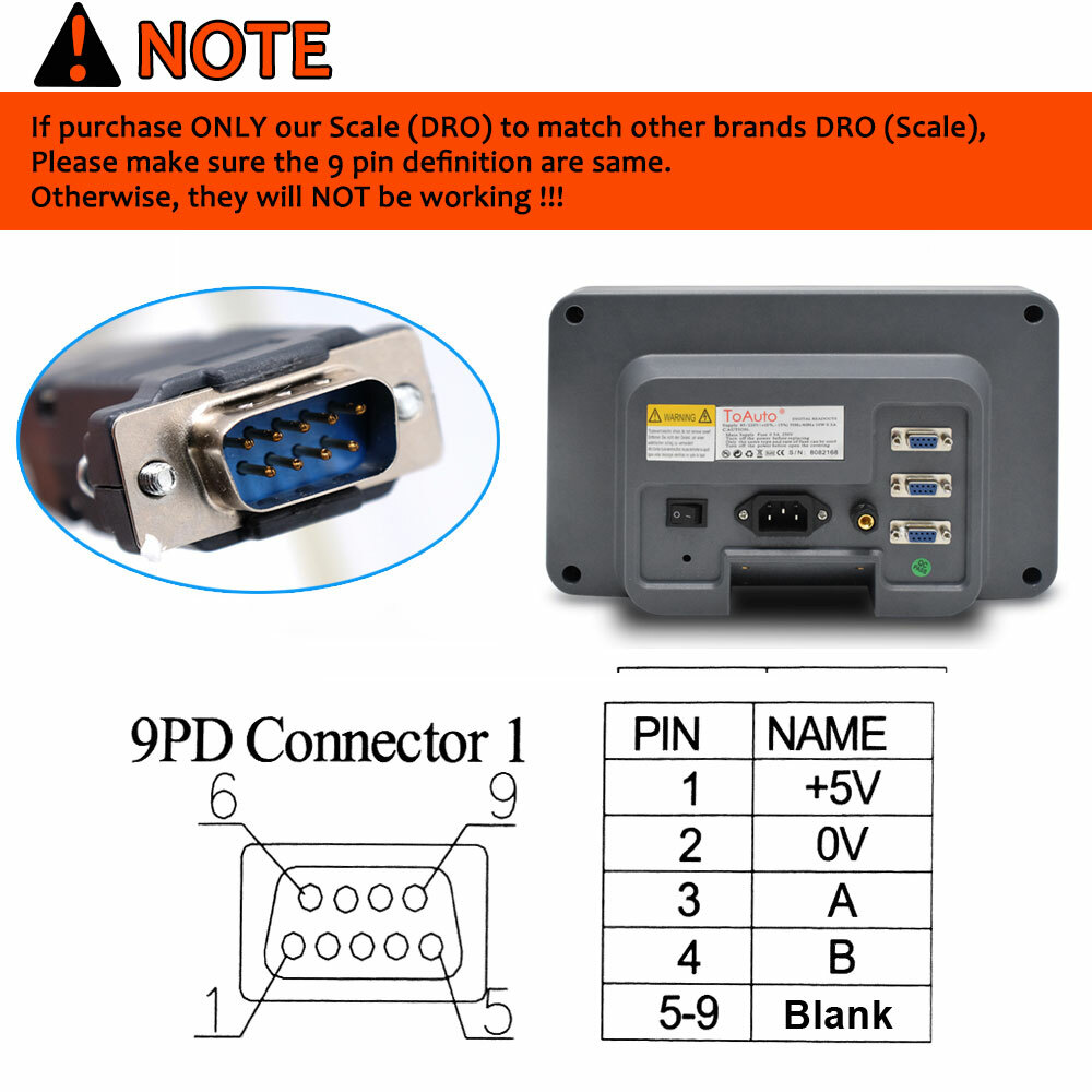 3Axis Digital Readout DRO display 5µm TTL Linear Glass Scale Encoder 6" 12" 24"