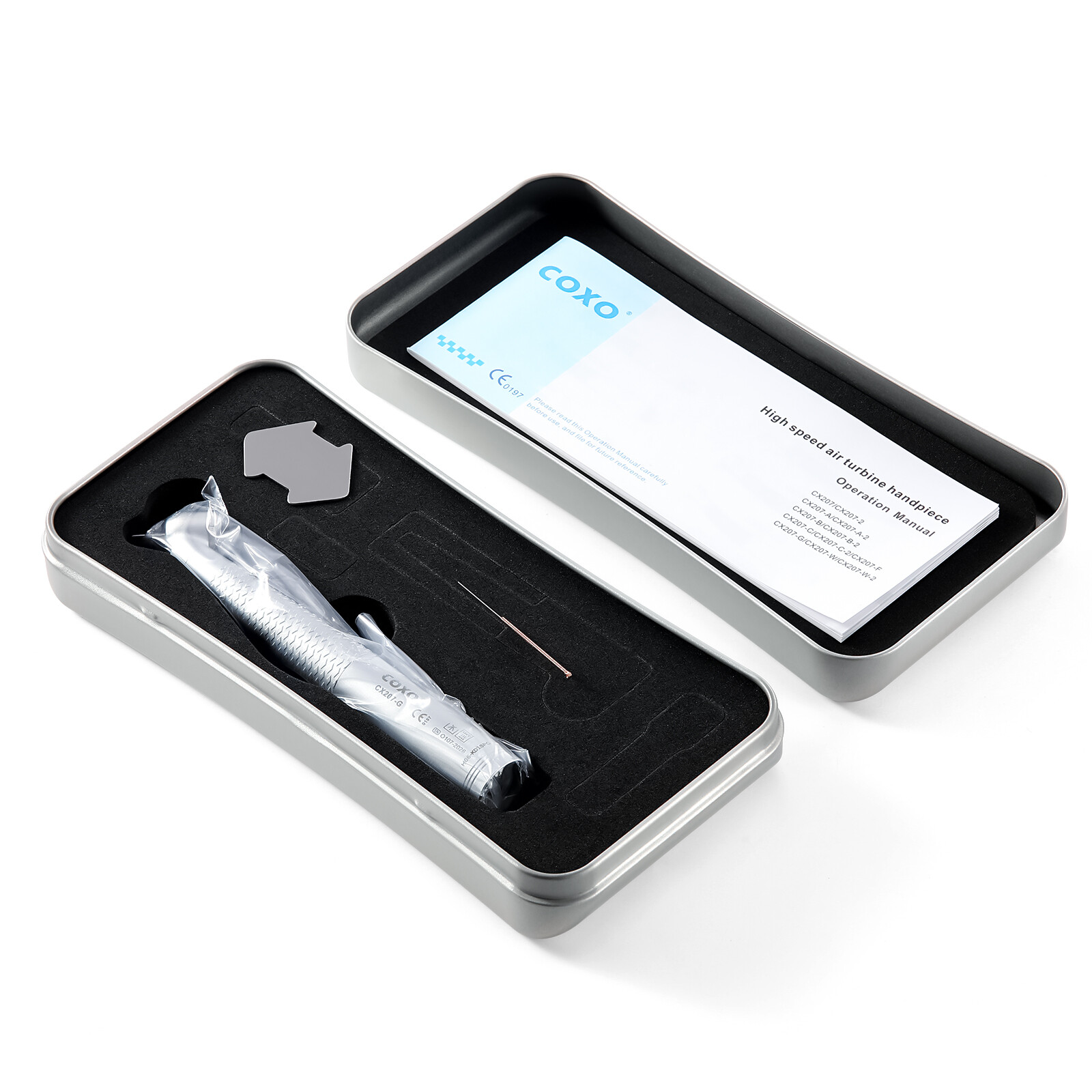 COXO Dental Surgical Handpiece 45 Degree LED High Speed Air Turbine 6 Holes