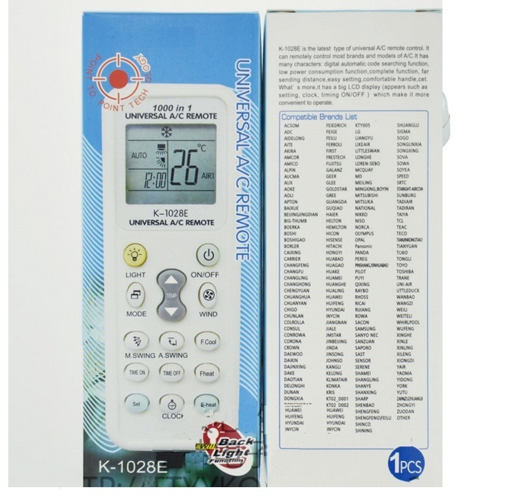K-1028E Universal LCD Remote Controller for Air Conditioner Control Condition W