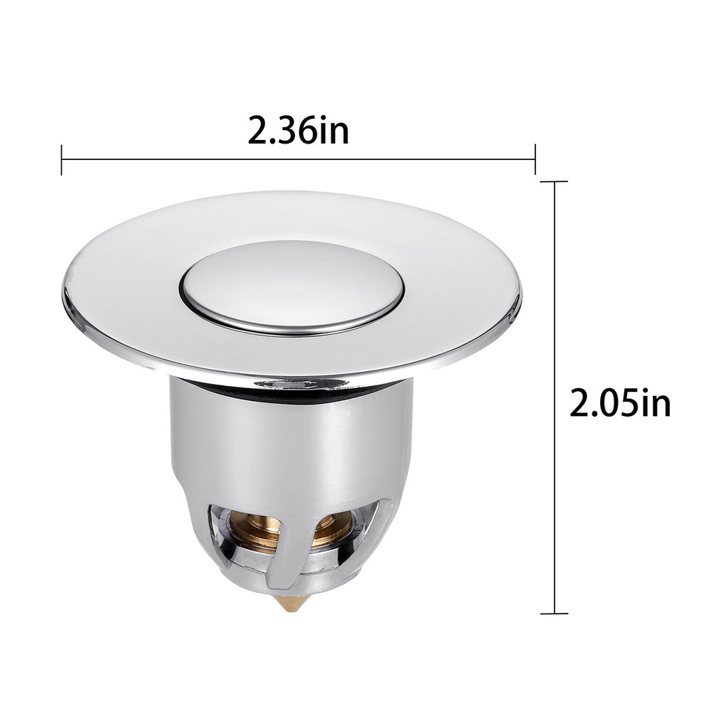 Universal Bathroom Sink Plug Stopper Pop-Up Drain Filter Bullet Core Push Plug