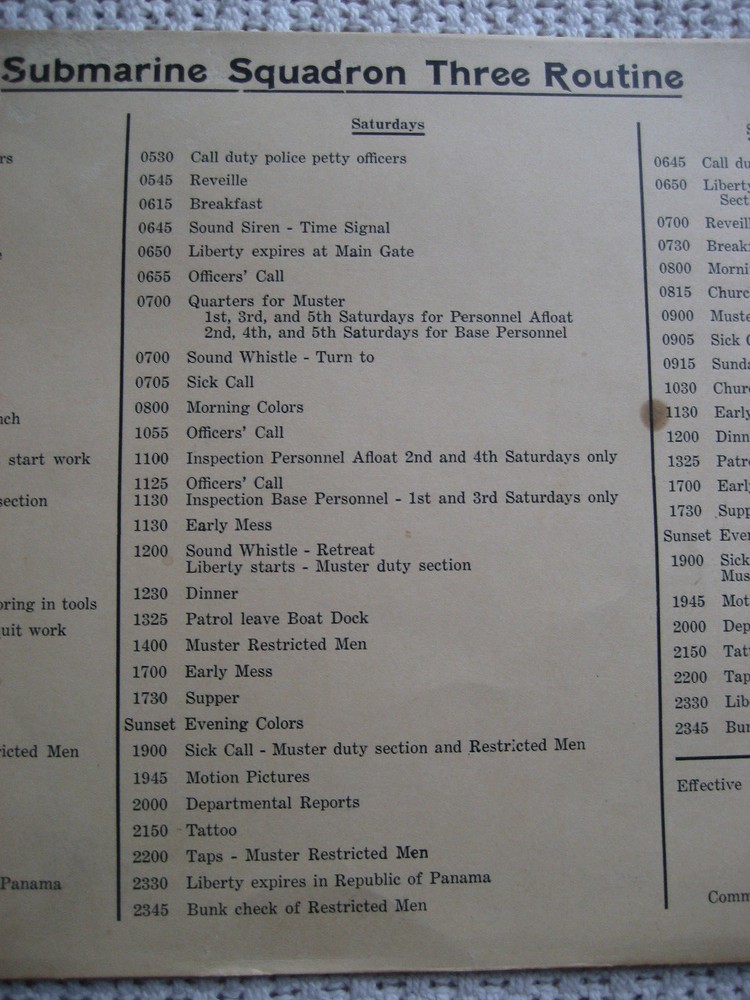 1935 SHIP SUBMARINE SQUADRON THREE ROUTINE COMMANDER CAPTAIN GUY DAVIS US NAVY