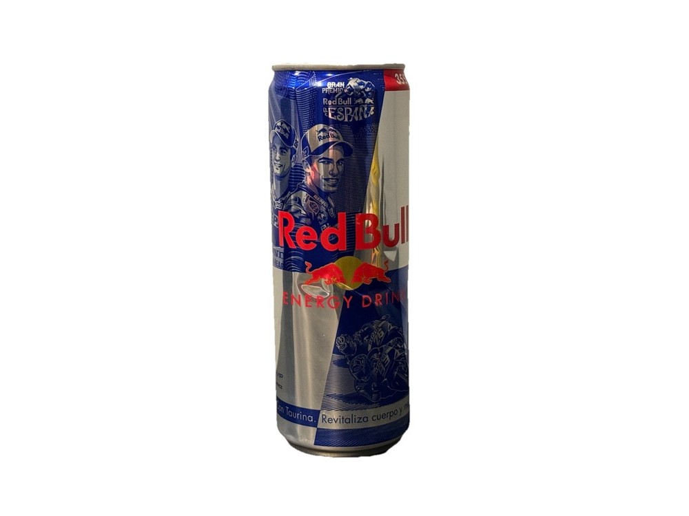 Red Bull Marc Marquez 93 Moto GP Leer Empty 355ml Can - Poor Condition Dented