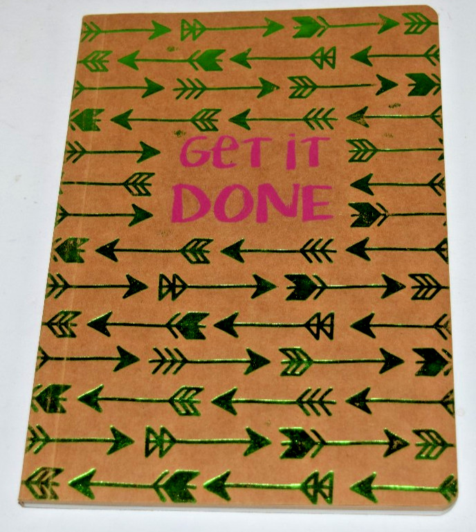 Get It Done Notebook, Arrows, Craft Paper And Blank Pages