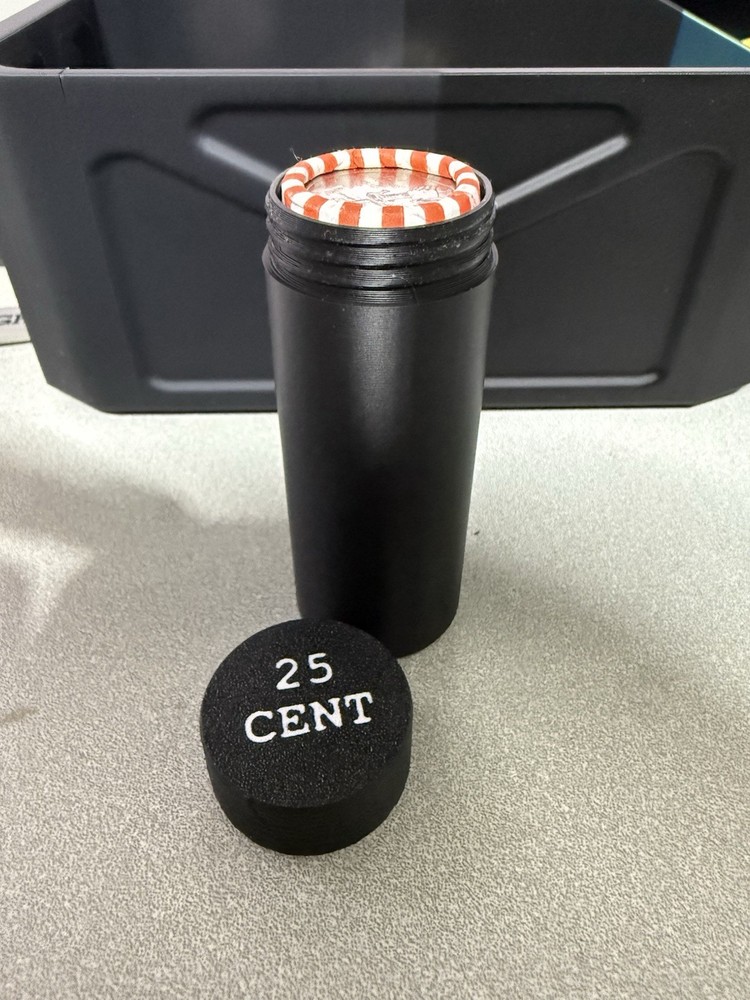 Coin Tubes Multiple Sizes and colors 10 pack