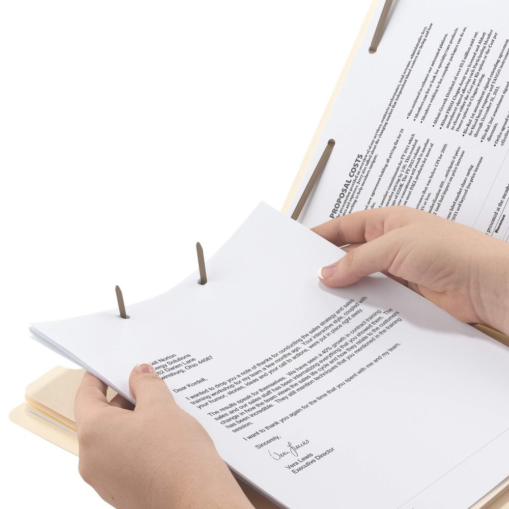 End Tab Classification File Folder, 2 Dividers, 2" Expansion, Letter Size, Ma...