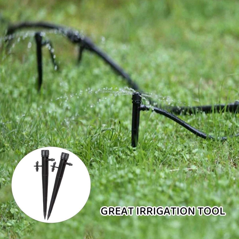 100pcs 360° Adjustable Water Flow Irrigation Drippers Stake Emitter Drip System