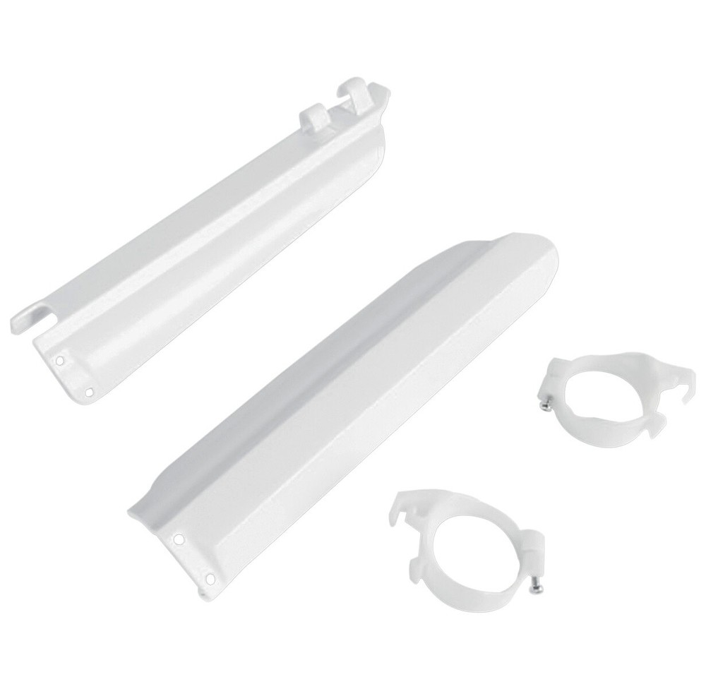 UFO White Plastic Front Fork Slider Protectors (YA03803-046)