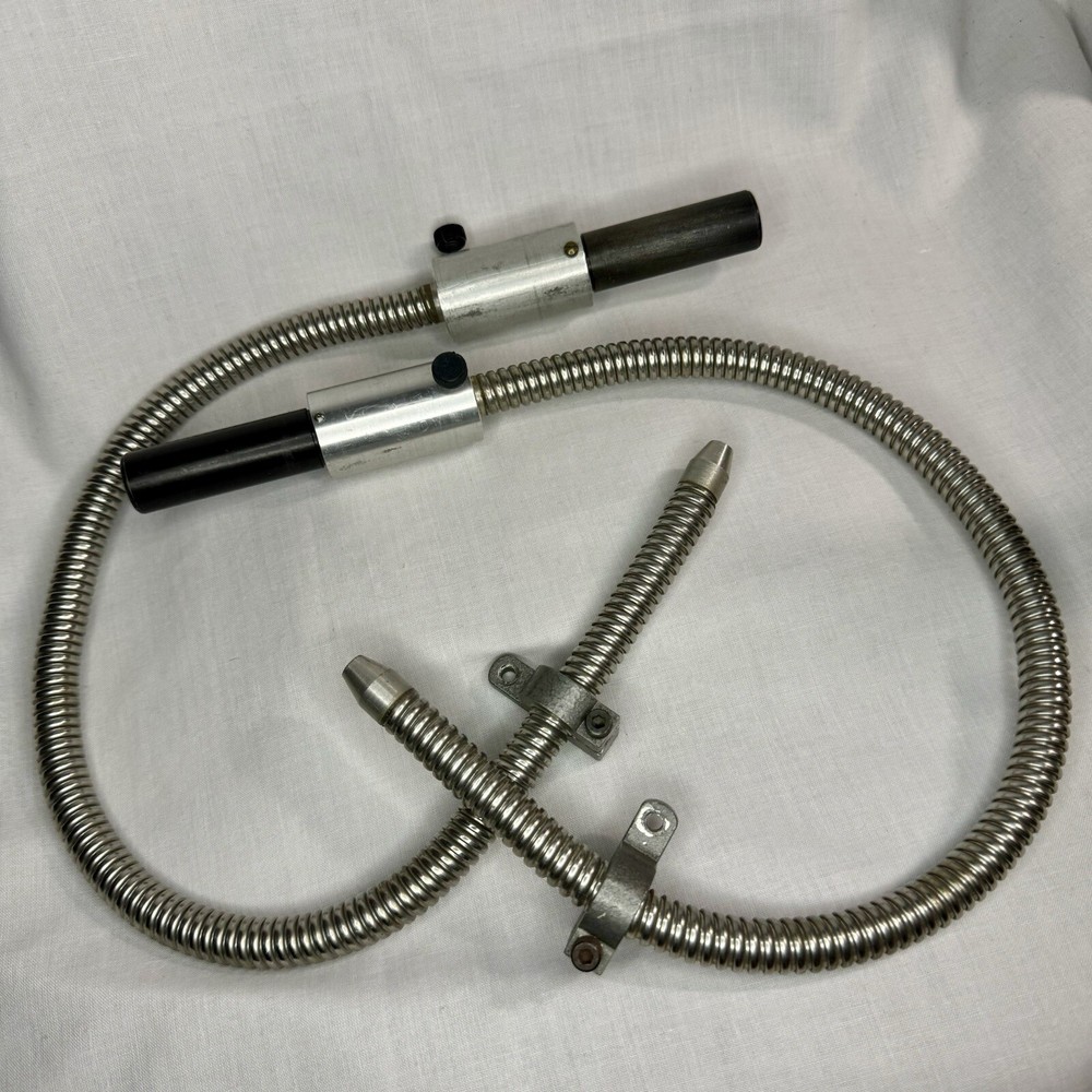 Two Fiber Optic Microscope Light Guide Flex Gooseneck Parts