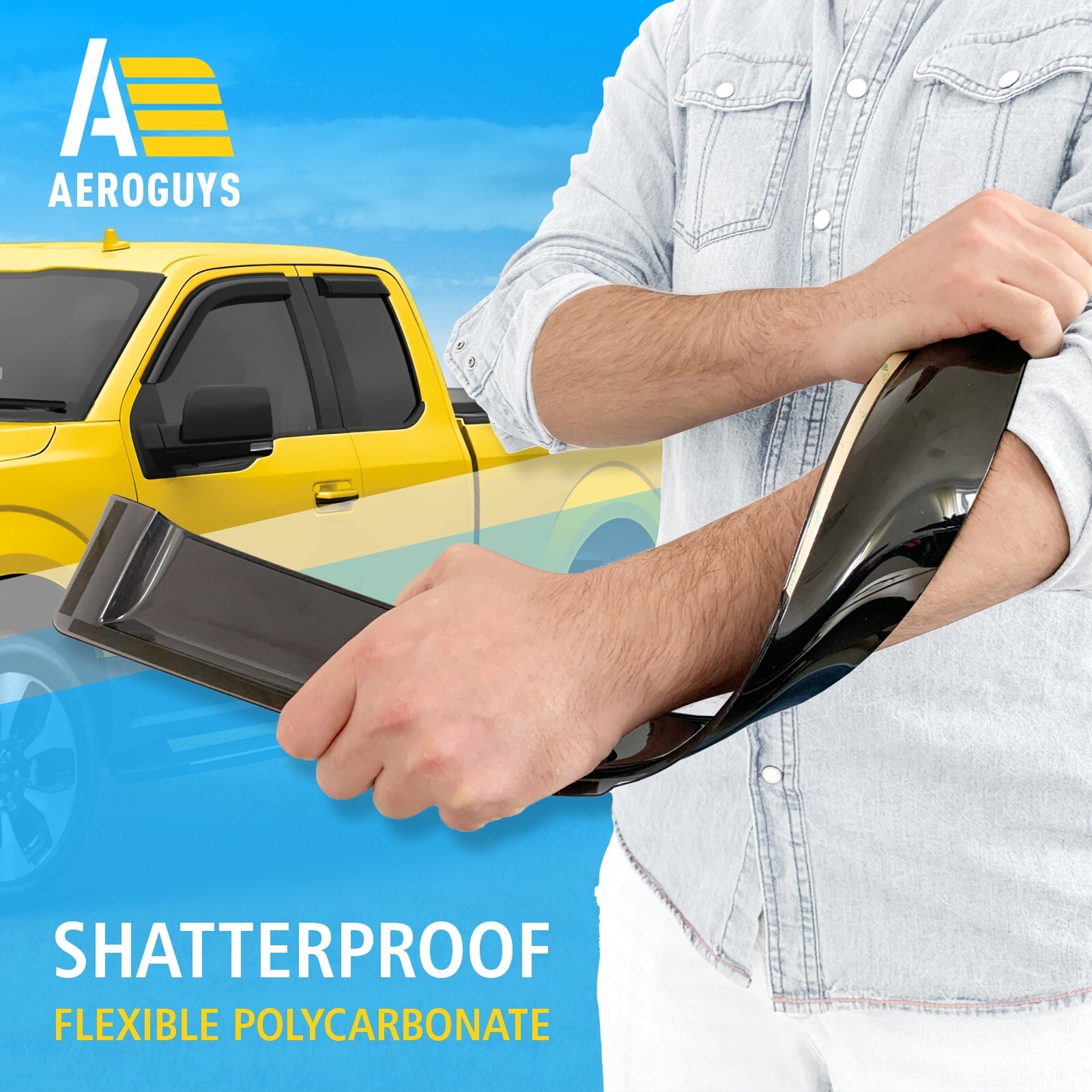 Sun Rain Visors Wind Rain Guards for 2015-2026 Ford F150 SuperCab