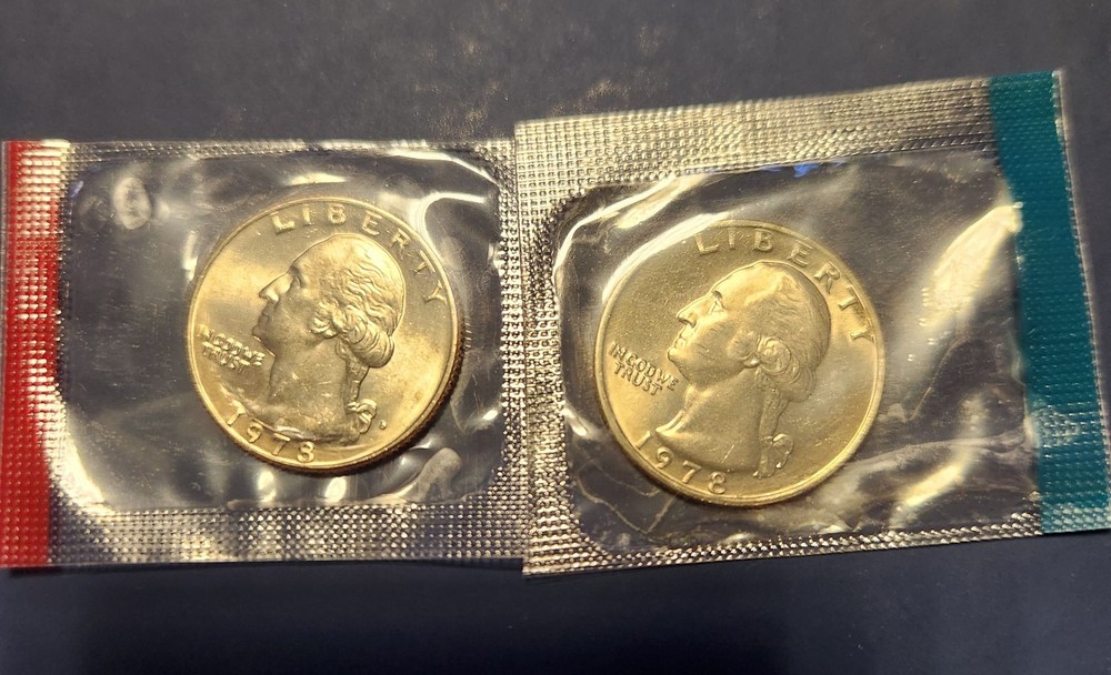 1978 P D Washington Quarter UNC Mint Cello FREE SHIPPING
