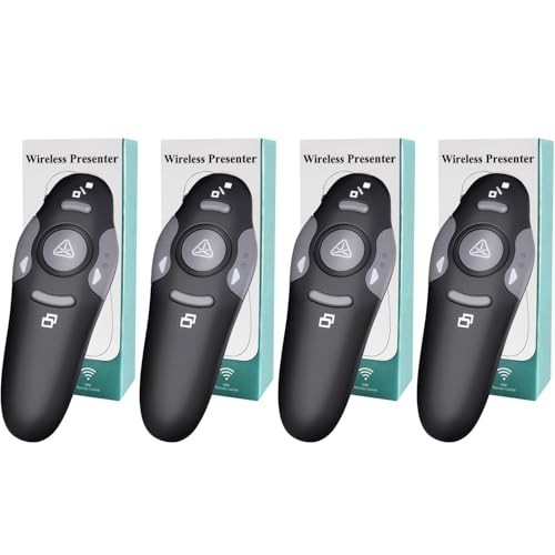 Wireless Presentation Clicker Remote with Laser Pointer for PowerPoint, Mac/Wind