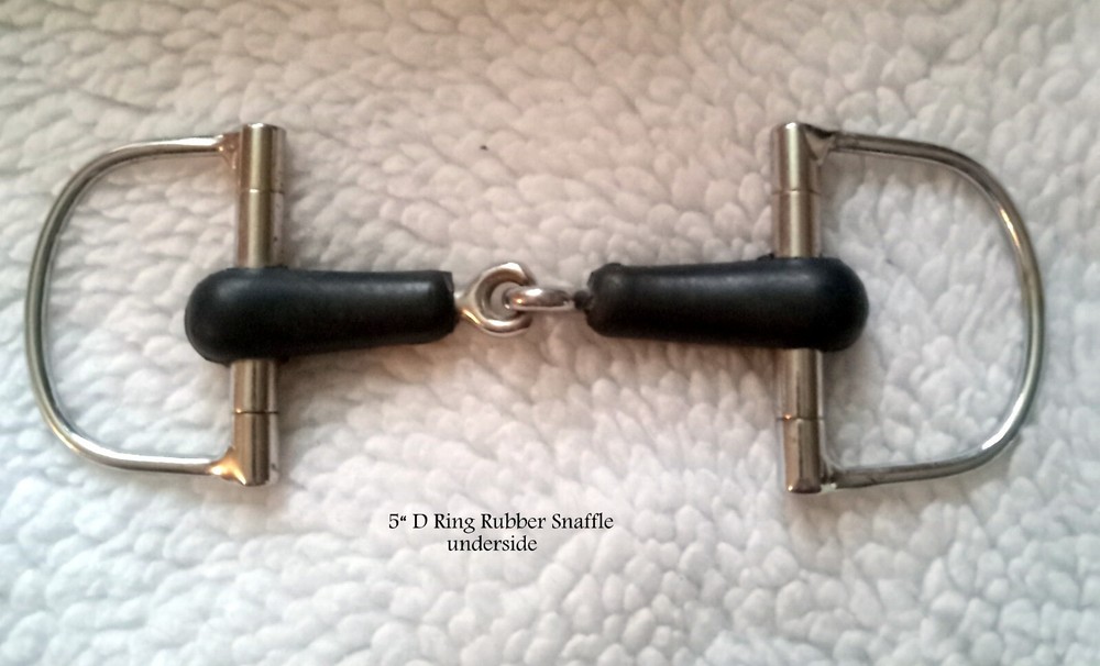 D-Ring Rubber Mouth Snaffle Bit 5 in