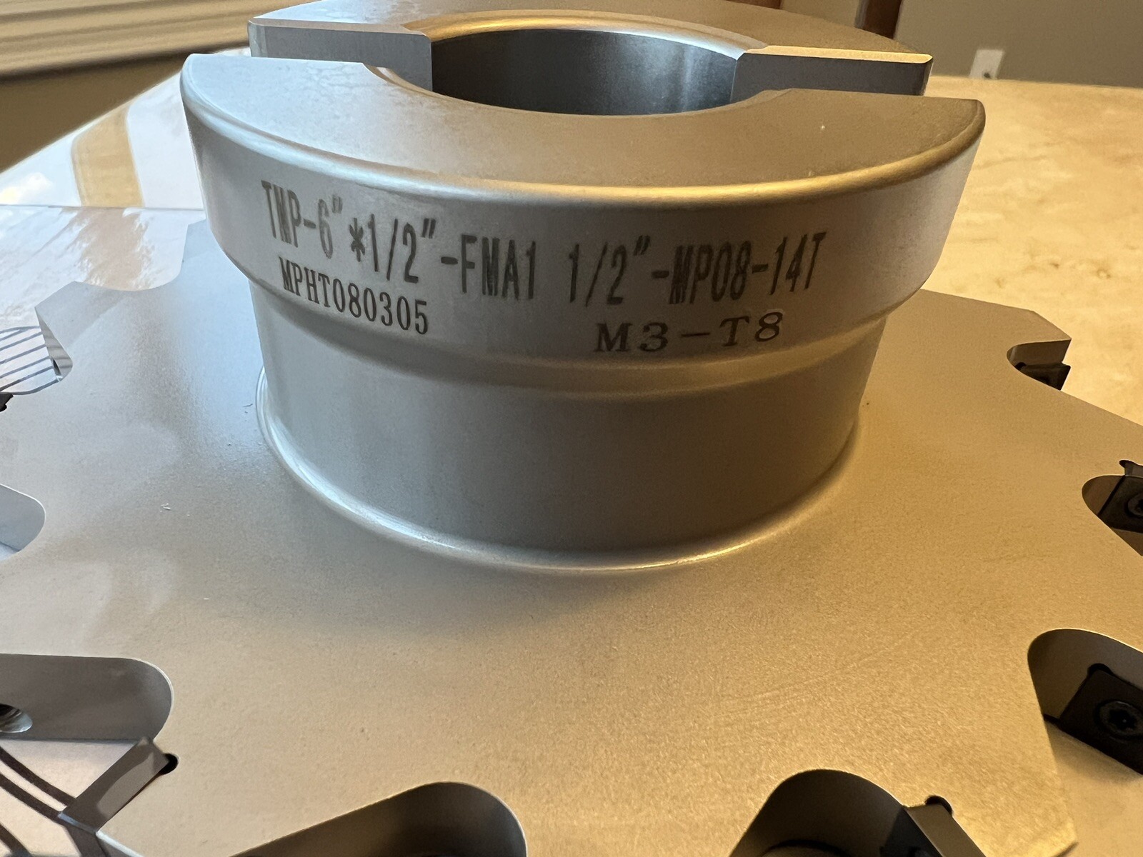 6”x1/2 Indexable Slot / Sides Milling Cutter & Extra 20 MPHT08 Inserts 506-SLOT