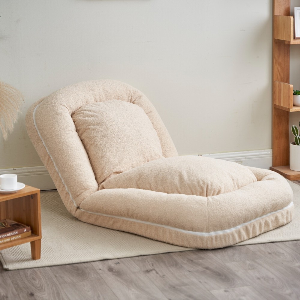 Triple Fold Down Sofa Bed Beige