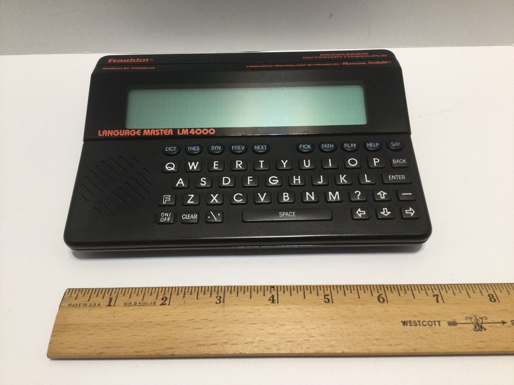 Franklin Language Master LM4000 Talking Pronouncing Dictionary Thesaurus Tested