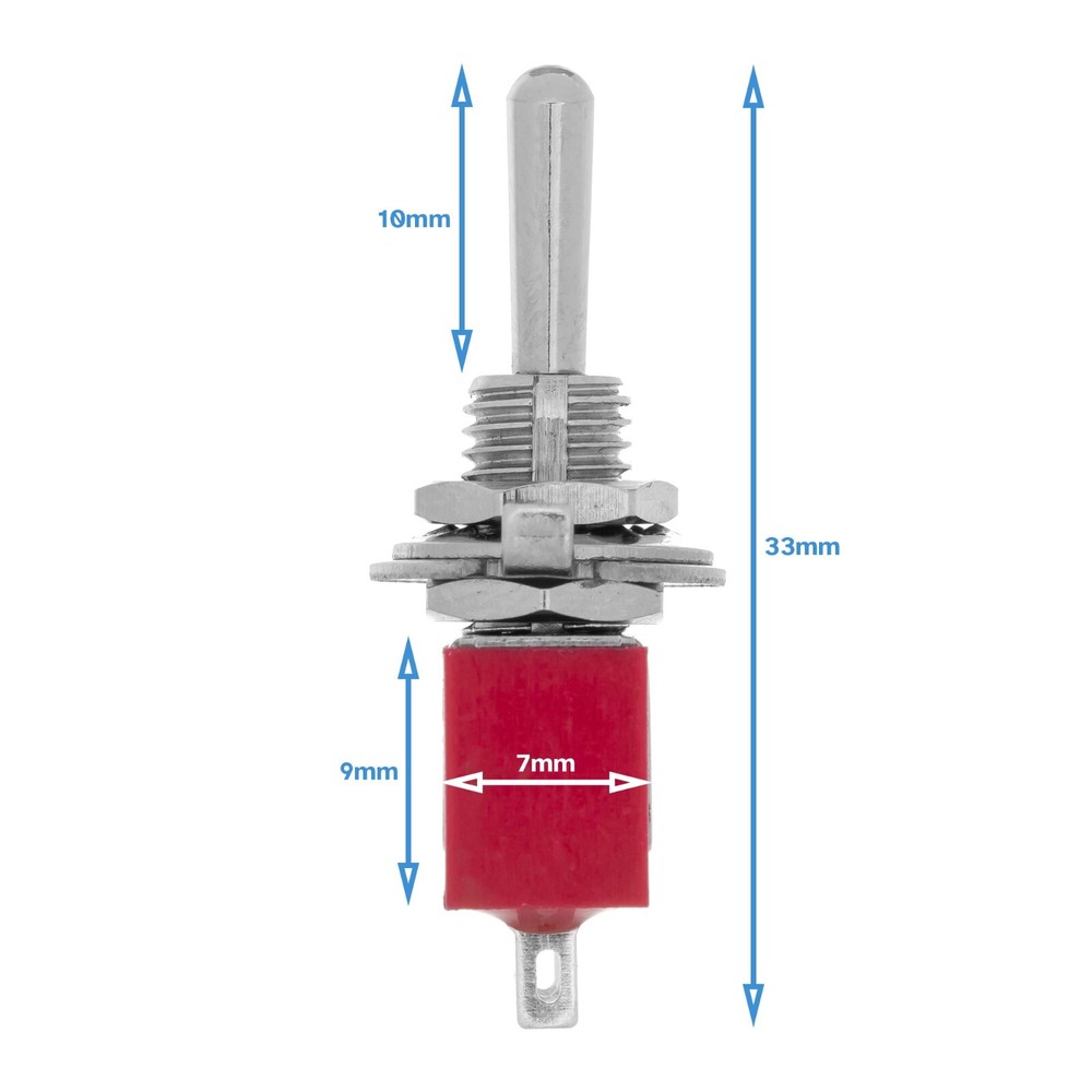 5pcs Toggle Switch Panel 1 Pole SPDT 2A 250V On-(On) Momentary MTS-112