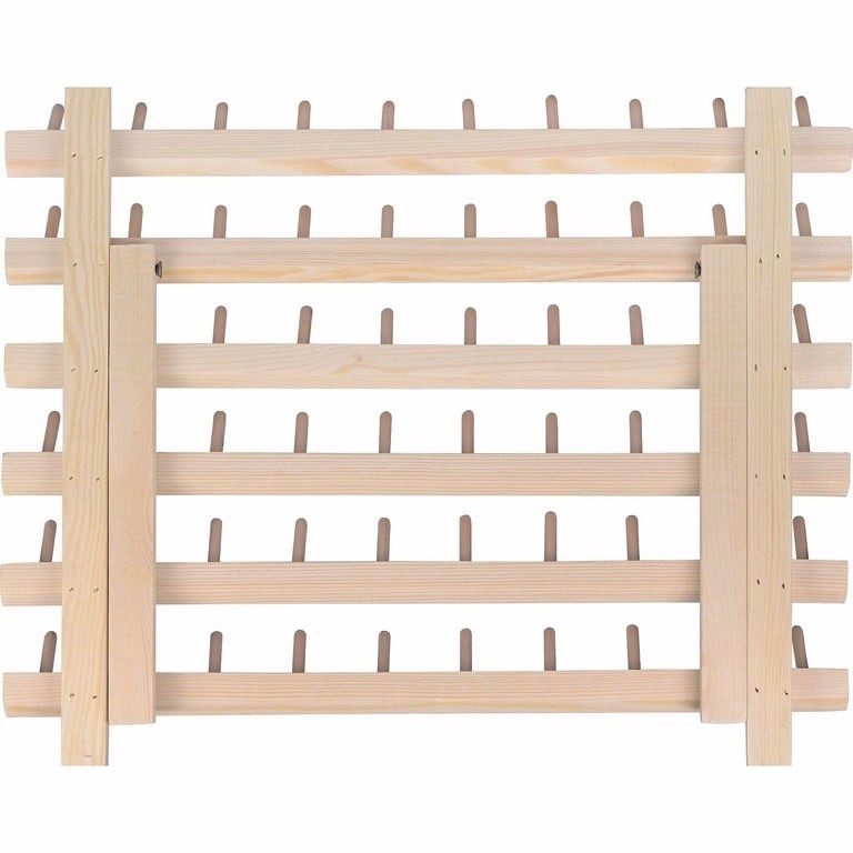 60 Spool Wooden Thread Rack For Small Thread Cones Embroidery Spools