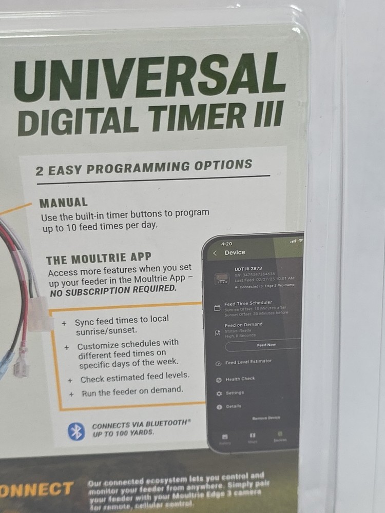 Moultrie Universal Digital Timer III Programmable Feeder Timer Black (MFA-15095)