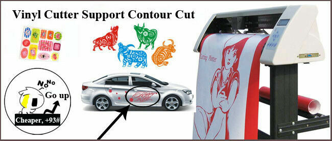 48" Vinyl Sign Cutter Contour Cut Function Sign Stickers Cutter Plotter Machine