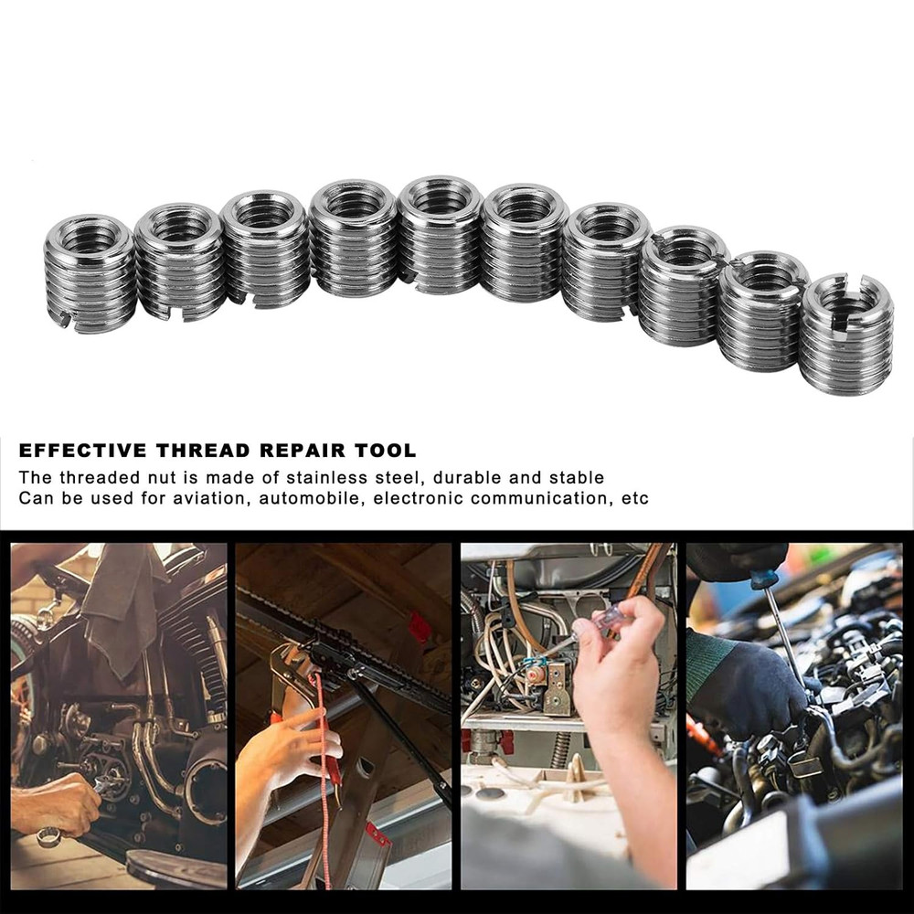 10Pcs Self Tapping Thread Insert Externally Threaded Insert M8*1.25-M12*1.5 New