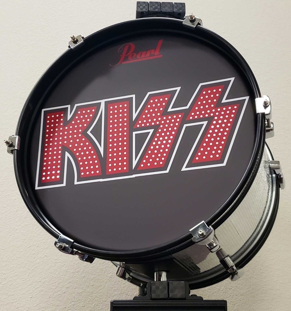 KISS Rotating Drum Display, Double Sided, Internal LED Lighting + Remote Control