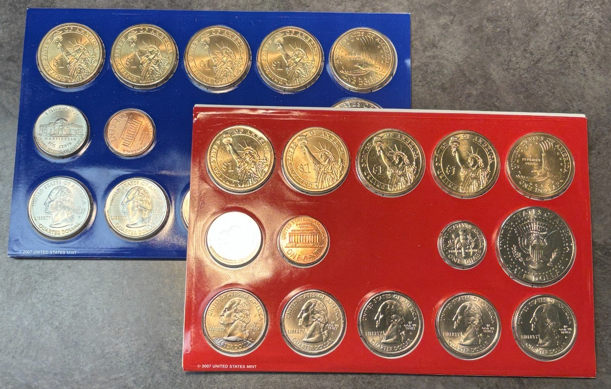 2007 P & D US Mint Complete Uncirculated Set 28 Coins w/ COA