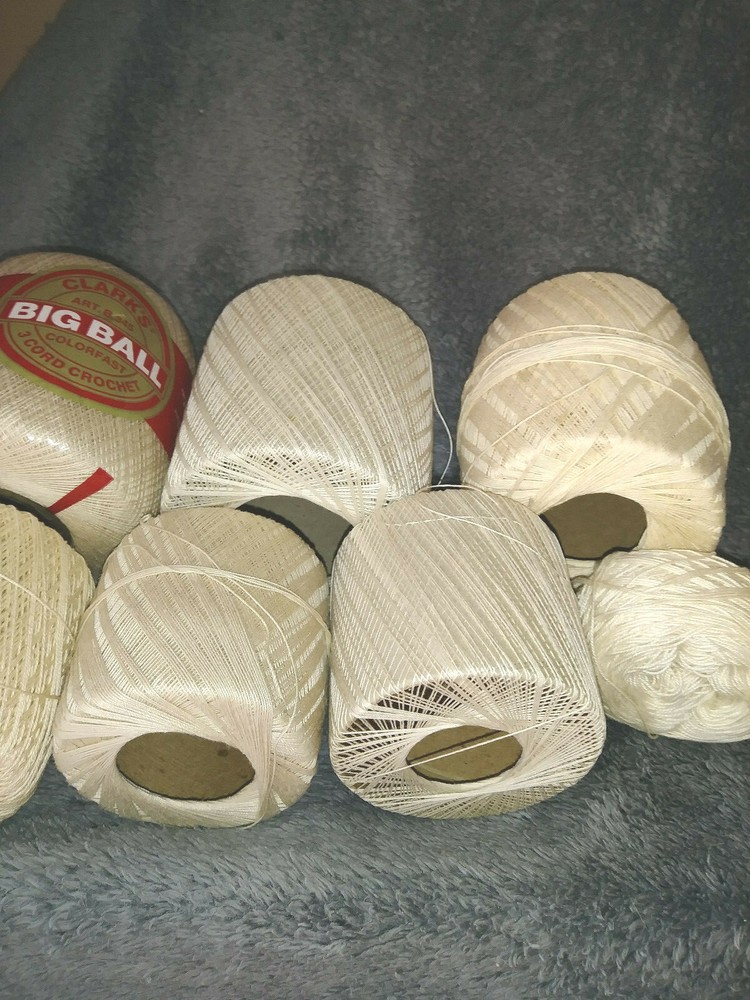 Crafts 7-Ecru/Beige Crochet Thread Spools